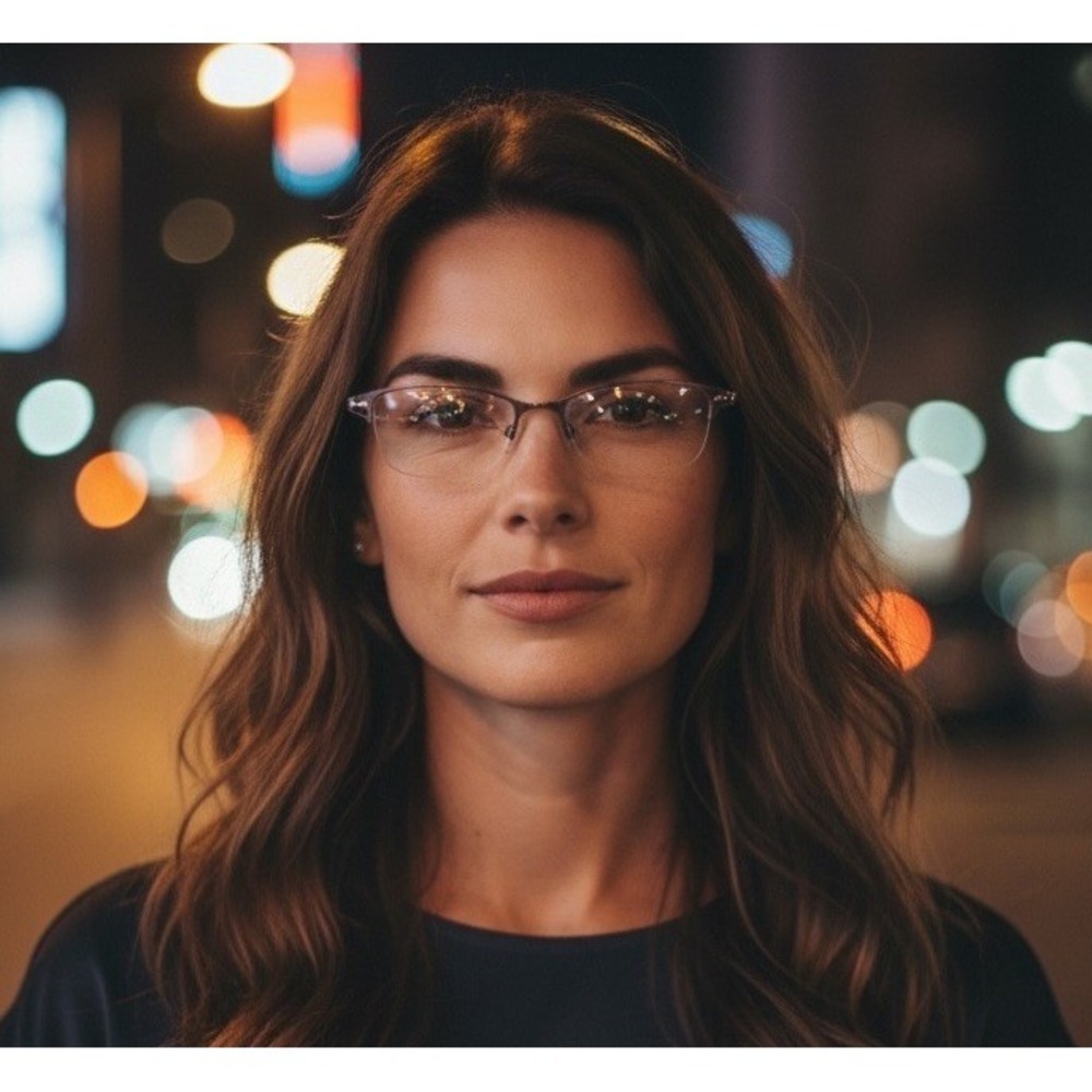 FYSH UK 3644‎ S203 Eyeglasses Women's Semi-Rimless Frames 53-17-135 + Case